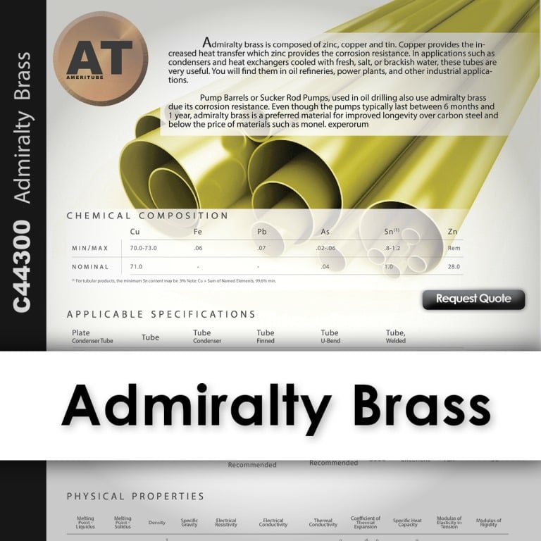 C44300 Admiralty Brass